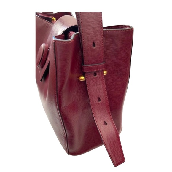 Must De Cartier Turn Lock Shoulder Leather Bag Gold Hardware W / COA Multi-HP - Picture 6 of 15